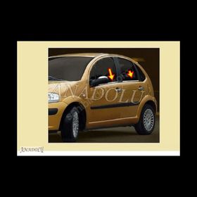 Citroen C3 2002-2009 Paslanmaz Çelik 4 Parça Krom Cam Çıtası