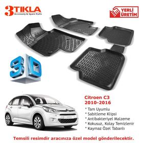Citroen C3 2010-2016 Seti 3D Havuzlu Paspas