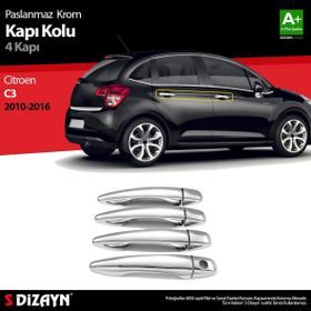 Citroen C3 İçin 2010 2016 4 Kapı Krom Kapı Kolu