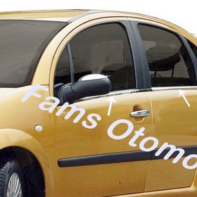 Citroen C3 P.Çelik 2002-2009 4 Parça Krom Cam Çıtası