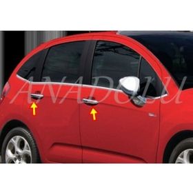 Citroen C3 Paslanmaz Çelik 4 Kapı Krom Kapı Kolu