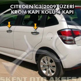 Citroen C3 Paslanmaz Çelik 4 Kapı Krom Kapı Kolu