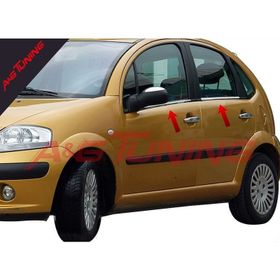 Citroen C3 Tk 2002-2009 Paslanmaz Çelik 4 Parça Krom Cam Çıtası