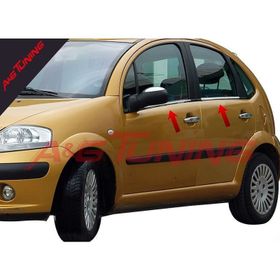 Citroen C3 Tk 2002-2009 Paslanmaz Çelik 4 Parça Krom Cam Çıtası