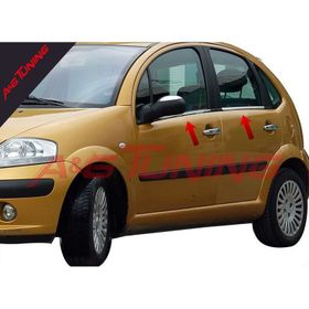 Citroen C3 Tk 2002-2009 Paslanmaz Çelik 4 Parça Krom Cam Çıtası