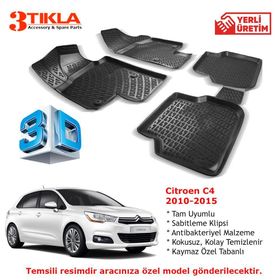 Citroen C4 2010-2015 Seti 3D Havuzlu Paspas