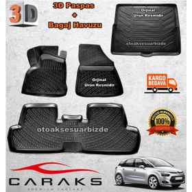 Citroen C4 2010 Sonrası 3D Bagaj Paspası ve Bagaj Havuzu