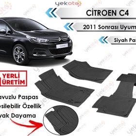 Citroen C4 2011 Sonrası Siyah Havuzlu Paspas