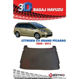 Citroen C4 Grand Picasso 2006-2013 Premium 3D Oto Bagaj Havuzu Bizymo