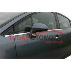 Citroen C4 Hb 2005-2010 8 Parça Paslanmaz Çelik Cam Çıtası