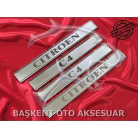 Citroen C4 Lazer Kumlama 2010 Üzeri 4 Parça Krom Kapı Eşiği