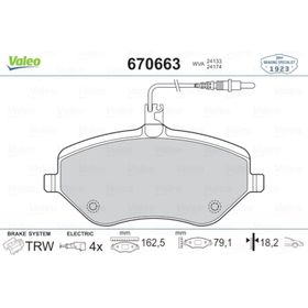 Citroen C5 2008/2016 156.4x72x19/155,2x66,7x20 Ön Fren Balatası