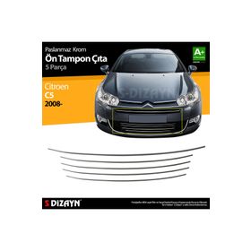 Citroen C5 5 Parça 2008 Üzeri Krom Ön Tampon Çıtası