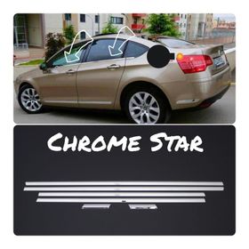 Citroen C5 Tk 2008 Üzeri Paslanmaz Çelik 6 Parça Krom Cam Çıtası