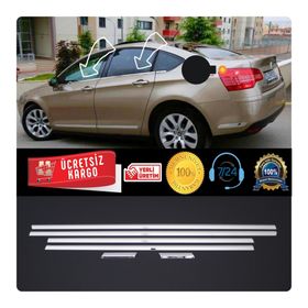Citroen C5 Tk 2008 Üzeri Paslanmaz Çelik 6 Parça Krom Cam Çıtası