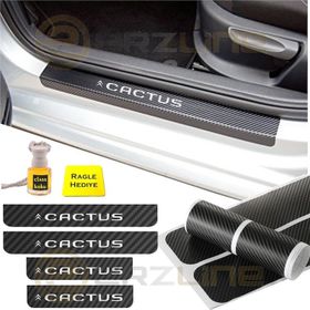 Citroen Cactus 4 Adet Karbon Kapı Eşiği Sticker