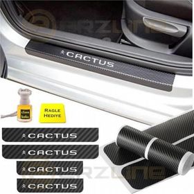 Citroen Cactus 4 Adet Karbon Kapı Eşiği Sticker