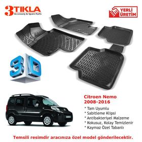 Citroen Nemo 2008-2016 Seti 3D Havuzlu Paspas