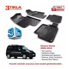 Citroen Nemo 2008-2016 Seti 3D Havuzlu Paspas