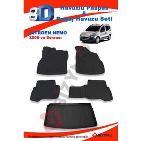 Citroen Nemo 2008 ve Sonrası Paspas ve Bagaj Havuzu