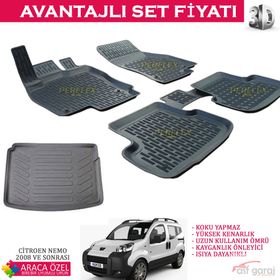 Citroen Nemo 2008 ve Sonrası Paspas ve Bagaj Havuzu