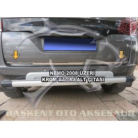 Citroen Nemo Formlu 2008 Üzeri Krom Bagaj Alt Çıtası