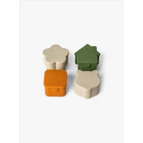Citron 1061008 Grey/Green/Caramel 4'lü Silikon Beslenme Kutusu Düzenleyicileri