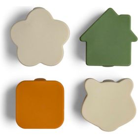 Citron 1061008 Grey/Green/Caramel 4'lü Silikon Beslenme Kutusu Düzenleyicileri