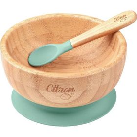 Citron 1073599 Green Vakum Tabanlı Organik Bambu Kase Seti