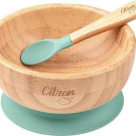 Citron 1073599 Green Vakum Tabanlı Organik Bambu Kase Seti