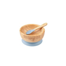 Citron 1073605 Blue Vakum Tabanlı Organik Bambu Kase Seti