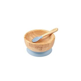 Citron 1073605 Blue Vakum Tabanlı Organik Bambu Kase Seti