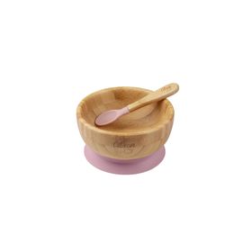 Citron 1073612 Blush Pink Vakum Tabanlı Organik Bambu Kase Seti