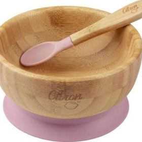 Citron 1073612 Blush Pink Vakum Tabanlı Organik Bambu Kase Seti