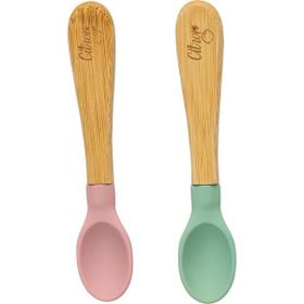 Citron 1073667 Green Pink 2'li Organik Bambu Kaşık Seti