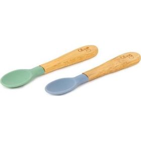 Citron 1073674 Green Blue 2'li Organik Bambu Kaşık Seti