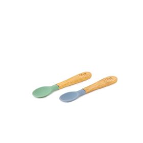 Citron 1073674 Green Blue 2'li Organik Bambu Kaşık Seti
