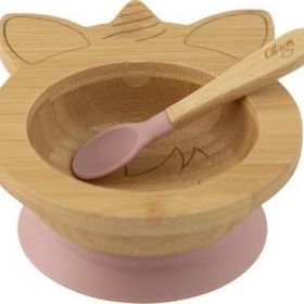 Citron 1073704 Unicorn Vakum Tabanlı Organik Bambu Kase Seti
