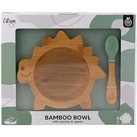 Citron 1073711 Dino Vakum Tabanlı Organik Bambu Kase Seti