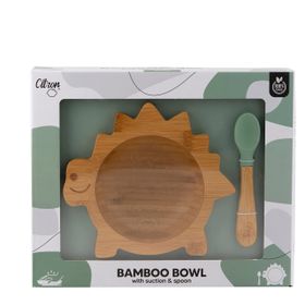 Citron 1073711 Dino Vakum Tabanlı Organik Bambu Kase Seti