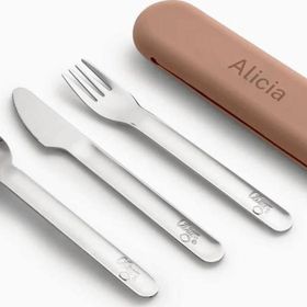 Citron 1073780 Unicorn Silikon Kılıflı Paslanmaz Çelik 3'lü Çatal Bıçak Kaşık Takımı