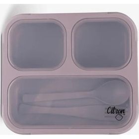Citron 1196861 Mor Çatal ve Kaşıklı Bento Beslenme Kutusu Seri