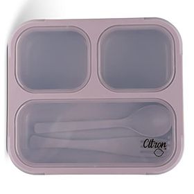 Citron 1196861 Mor Çatal ve Kaşıklı Bento Beslenme Kutusu Seri