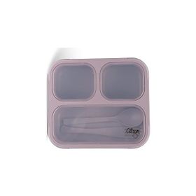 Citron 1196861 Mor Çatal ve Kaşıklı Bento Beslenme Kutusu Seri