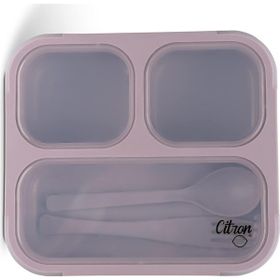 Citron 1196861 Mor Çatal ve Kaşıklı Bento Beslenme Kutusu Seri