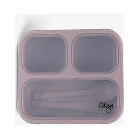 Citron 1196861 Mor Çatal ve Kaşıklı Bento Beslenme Kutusu Seri