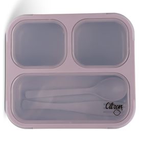 Citron 1196861 Mor Çatal ve Kaşıklı Bento Beslenme Kutusu Seri
