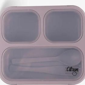 Citron 1196861 Mor Çatal ve Kaşıklı Bento Beslenme Kutusu Seri