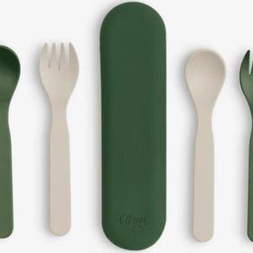 Citron 1196953 Yeşil Krem Bio-Based 2'li Çatal Kaşık Takımı ve Kutusu