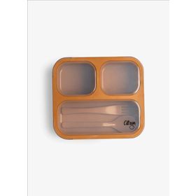 Citron 1286845 Karamel Çatal ve Kaşıklı Bento Beslenme Kutusu Seti
